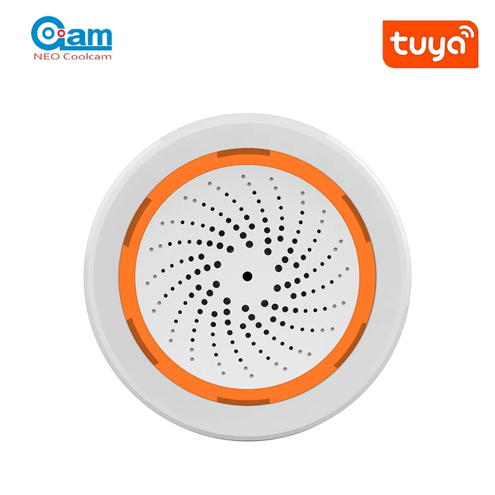 Tuya Zigbee Smart Siren Alarm With temperature and Humidity Sensor Works With TUYA Smart Hub