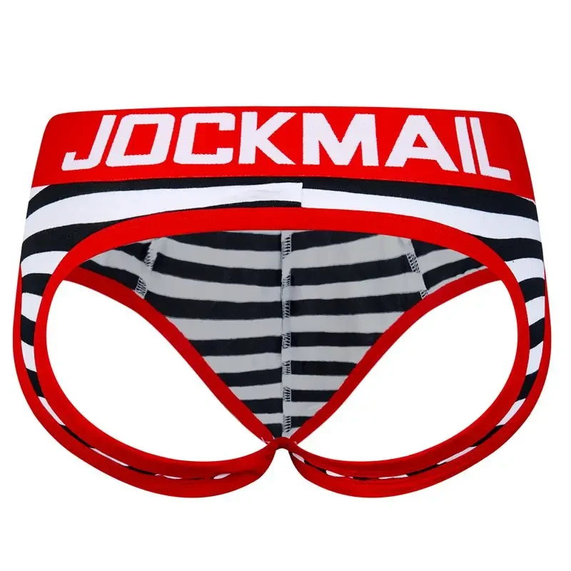 Sexy Men Underwear Thong Jockstrap Briefs Backless Cotton Jock Strap Homme Slip Erotic String Homens Cueca Gay Penis Pouch