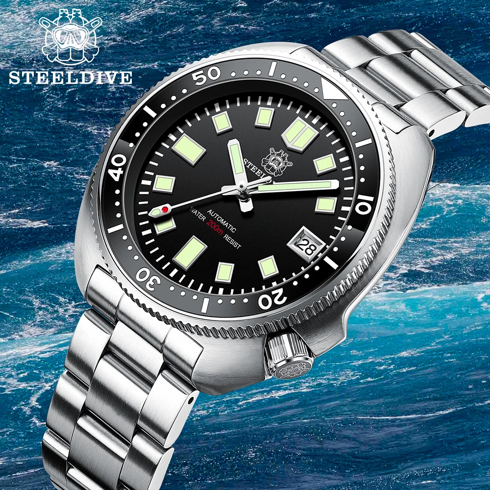 SD1970 New Arrival 2020 Green Ceramic Bezel 20ATM Water Resistant NH35 Automatic watch 6105 Turtle