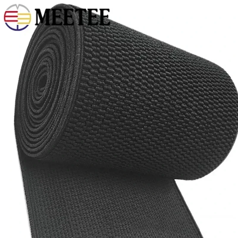 2/5Meter Meetee 2.5-10cm Crochet Elastic Band Waistband Rubber Webbing DIY Clothing Garment Skrit Belt Tape Sewing Accessories