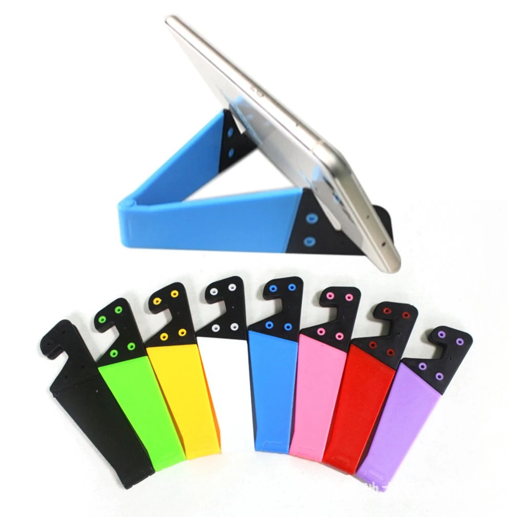 Low price Universal  Desktop Folding V-shaped Mobile Phone Stand Colored V-shaped Lazy Stand Base