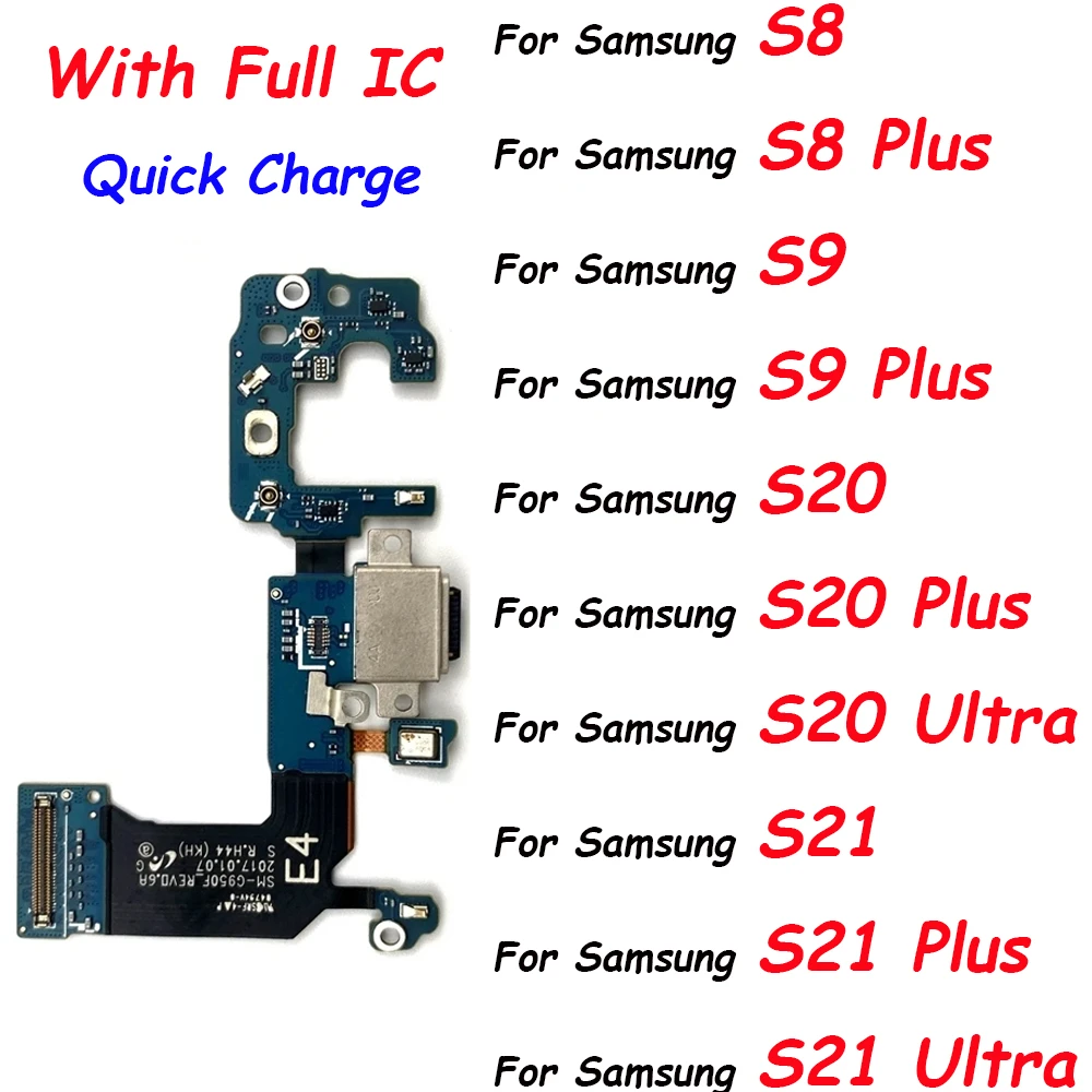 Original USB Charging Port Connector Flex For Samsung S8 S9 Plus G950F G960F S10 Lite S20 Plus Ultra S20 Fe Charging Port Flex