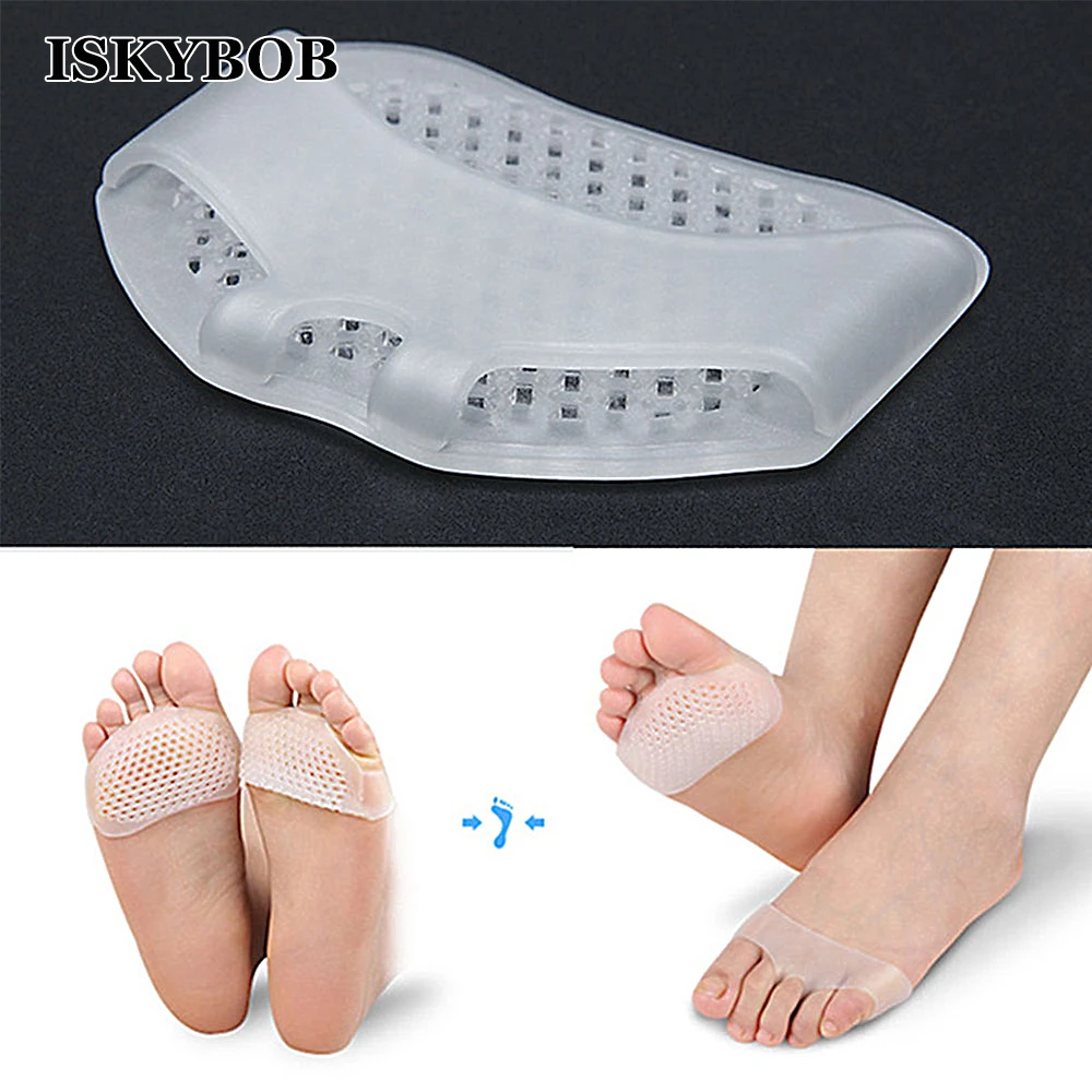 1 Pair Non-slip Silicone Foot Pads Forefoot Insole Shoes High Heel Soft Insert Non-slip Feet Protection Ladies Pain Relief New