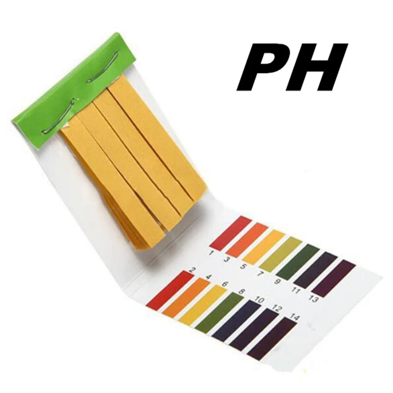 1set = 80 Strips! Professional 1-14 PH Litmus Paper Ph Test Strips Water Cosmetics Soil Acidity Test Strips with Control Card