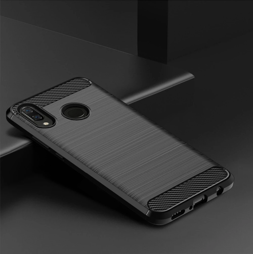 Brushed Texture Case For Huawei Y6 Y7 2019 Prime Y6P Y8P Y9 2018 Y6S 2017 Y5 Lite Y3 Y5P Y9S Y7P Y7A Carbon Fiber Case Cover