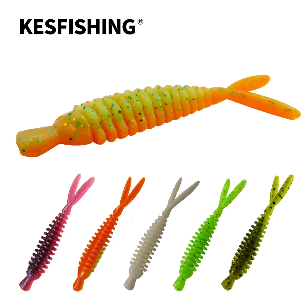 KESFISHING New Lures 2020 Fishing Forktail Trailer Pike Fishing Soft Bait Worm Lure