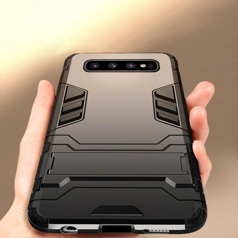 Kickstand Armor Case for Samsung Galaxy S10 S10E Plus S10+ Holder Cases Shockproof Stand Cover for Samsung S10 S10E S10Plus