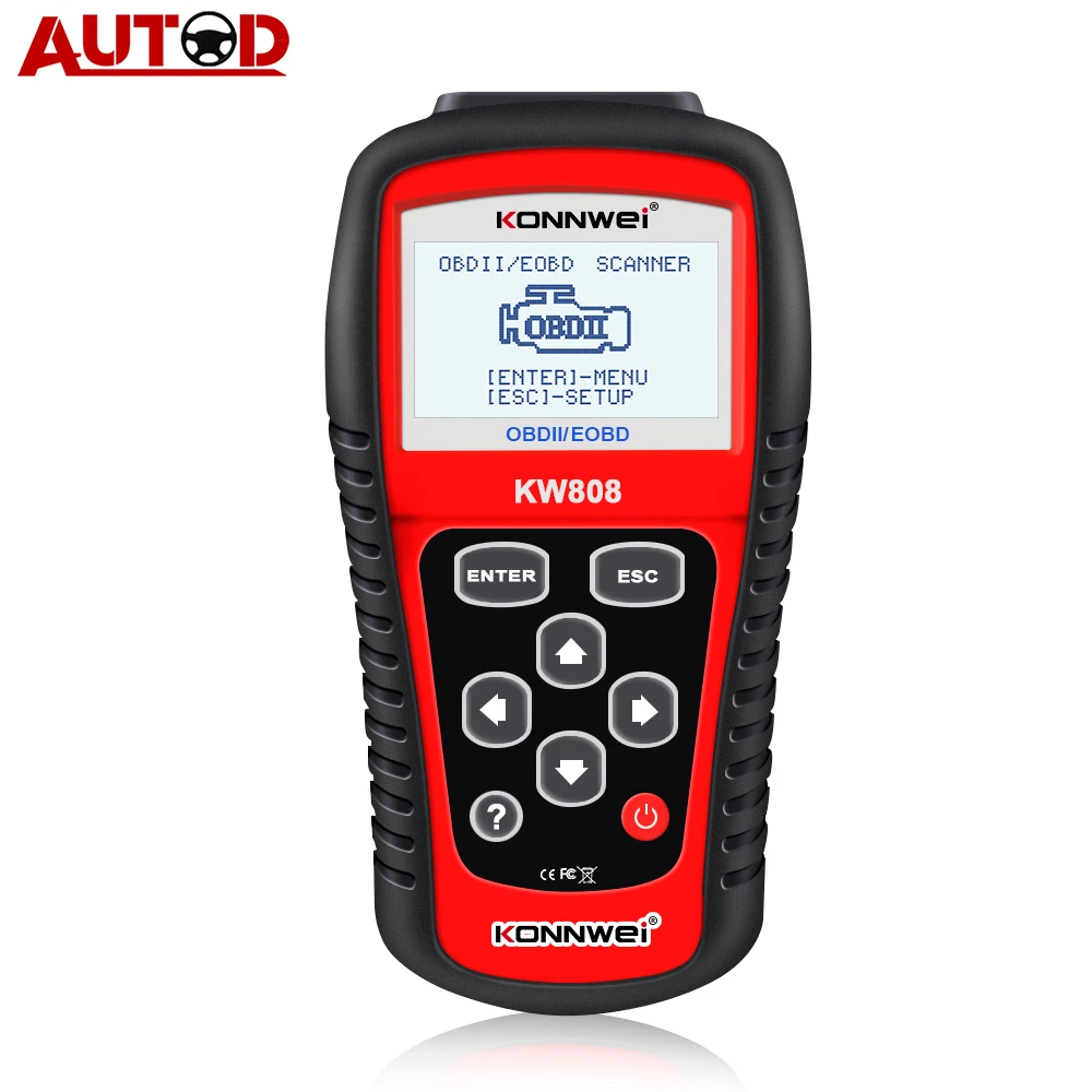 OBD2 Scanner KONNWEI KW808 Automotive Diagnostic Tool OBD 2 Auto Scanner Engine Code Reader support CAN J1850