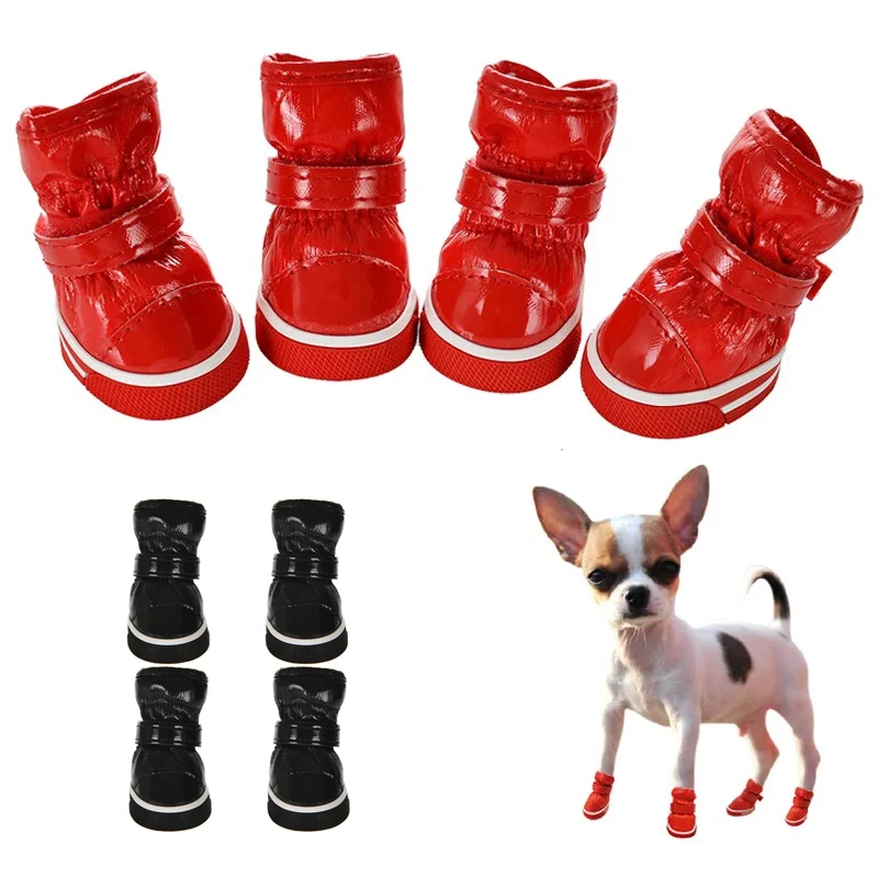 Winter Pet Dog Shoes For Small Dogs Warm Fleece Puppy Pet Shoes Waterproof Dog Snow Boots Chihuahua Yorkie Shoes Pet Products