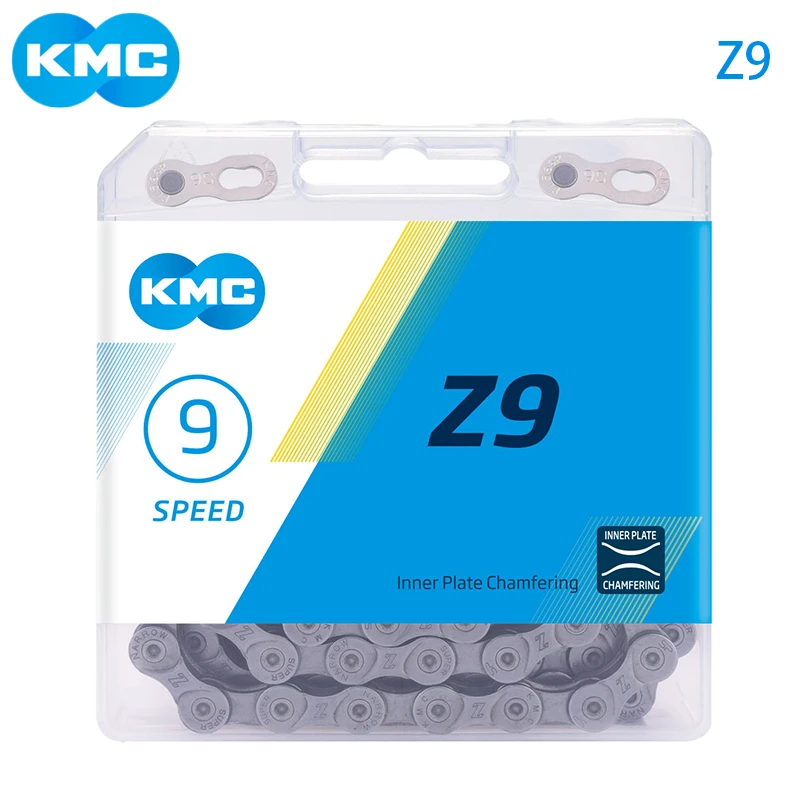 KMC Z9 for 9 Speed 116L Mountain Road Bike Bicycle Chain 27 Speed Folding Bicycle BMX Chains with Magic Chain Z9 MTB Bicycle
