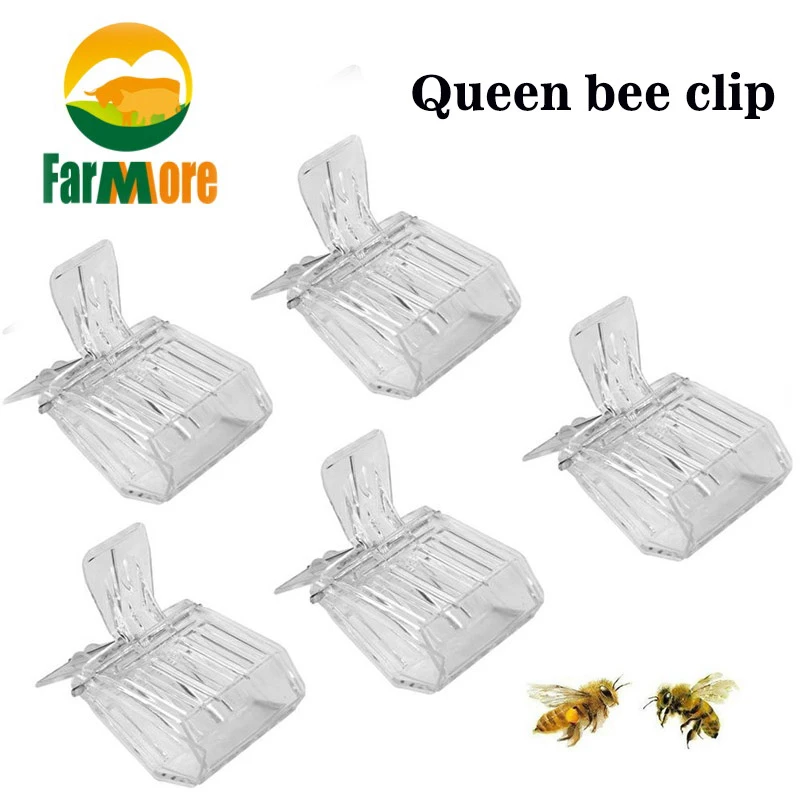 Bee Cage Bee Queen Catcher Colorless Plastic Queen Cage Clip Isolation Room Beekeeper Equipment Beekeeping Tools