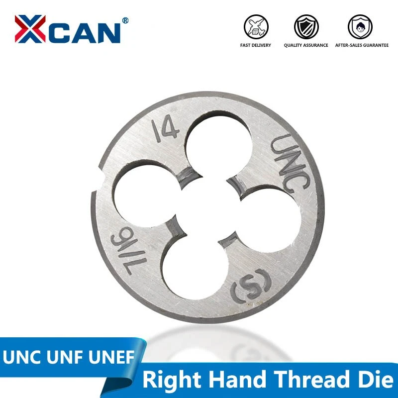 XCAN 1pc 5/16 3/8 7/16 1/2 5/8 3/4 UNC UNF UNEF Right Hand Thread Die Threading Tools