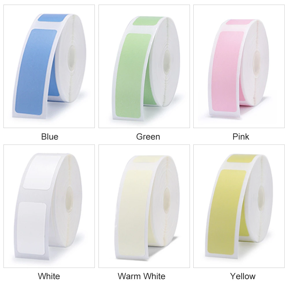 Niimbot D11 Printing Label Supermarket Waterproof Anti-Oil Tear-Resistant Price Label Pure Color Scratch-Resistant Paper Roll