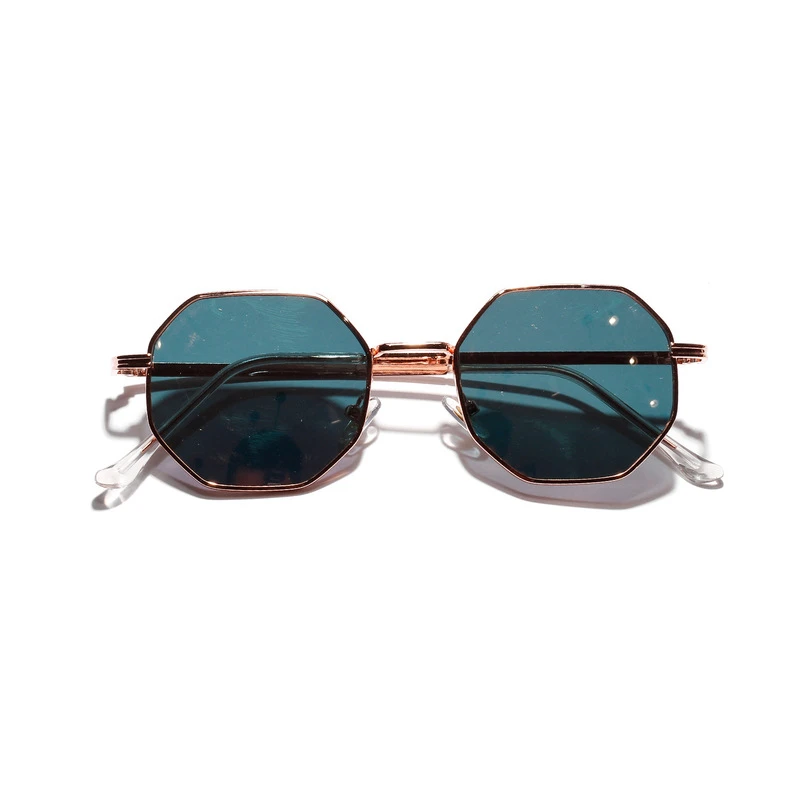 2021 Square Sunglasses New Ladies Retro Classic Fishing glasses Men women Luxury polygon Metal frame Gold Green Eyewear UV400