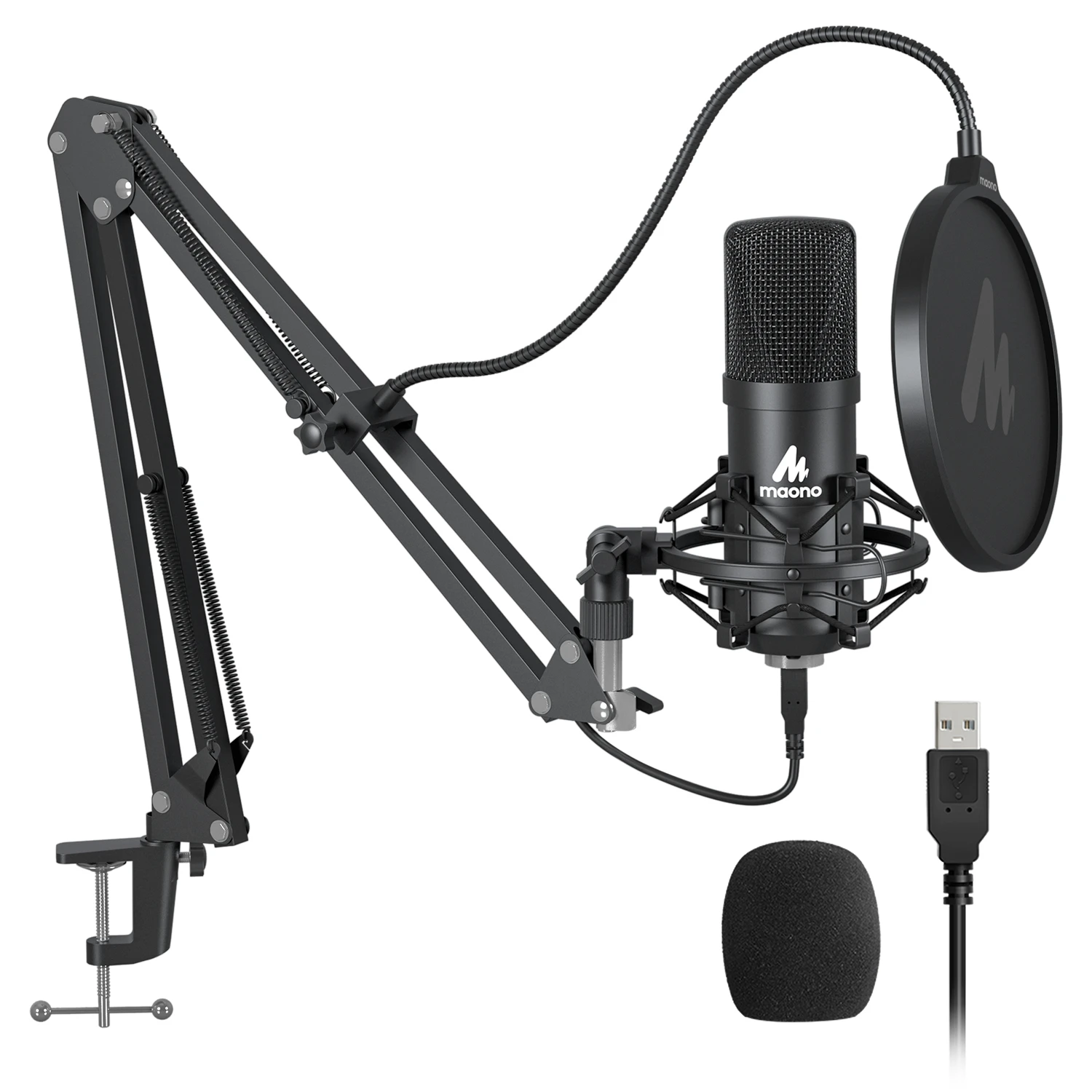 MAONO A04 Plus USB Condenser Microphone 192kHz/24bit Professional Podcast PC Mic for Computer, Streaming, Gaming, YouTube, ASMR