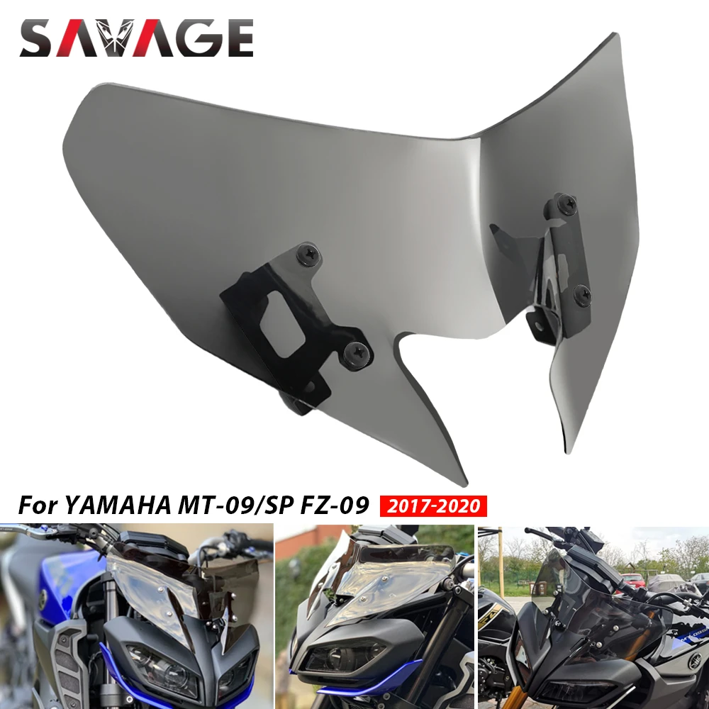 Motorcycle Windscreen For YAMAHA MT-09/SP FZ-09 2017 2018 2019 2020 Windshield Pare-brise Wind Deflectors MT09 FZ09 MT FZ 09