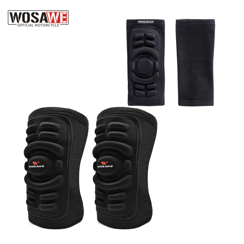 WOSAWE 4pcs Elbow and Knee pads Mountain Bike Cycling Protection Set Dancing Knee Brace Support MTB Eblow Knee Protector