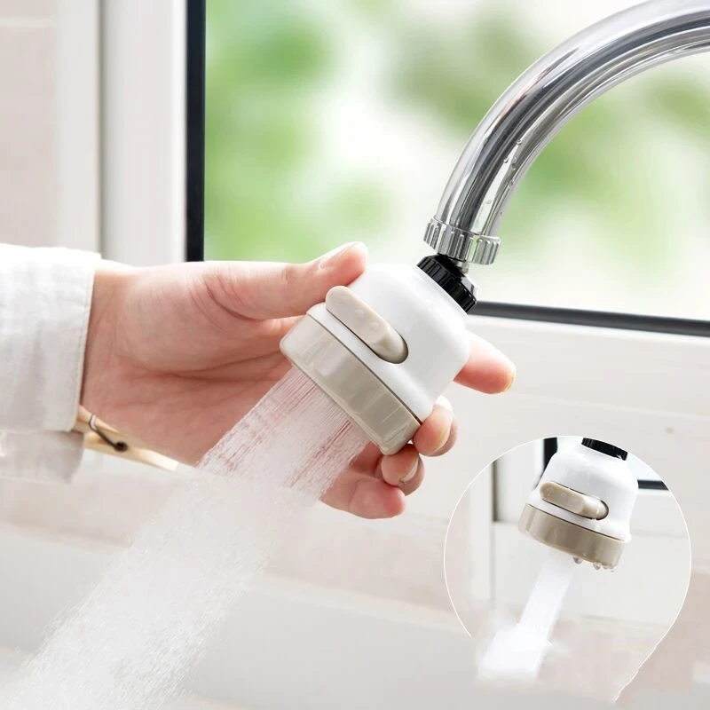 2020 New 1Pcs 360 Degree Water Bubbler Swivel Head Water Saving Nozzle Tap Adapter Kitchen Water Sprinkler Water Saving Device