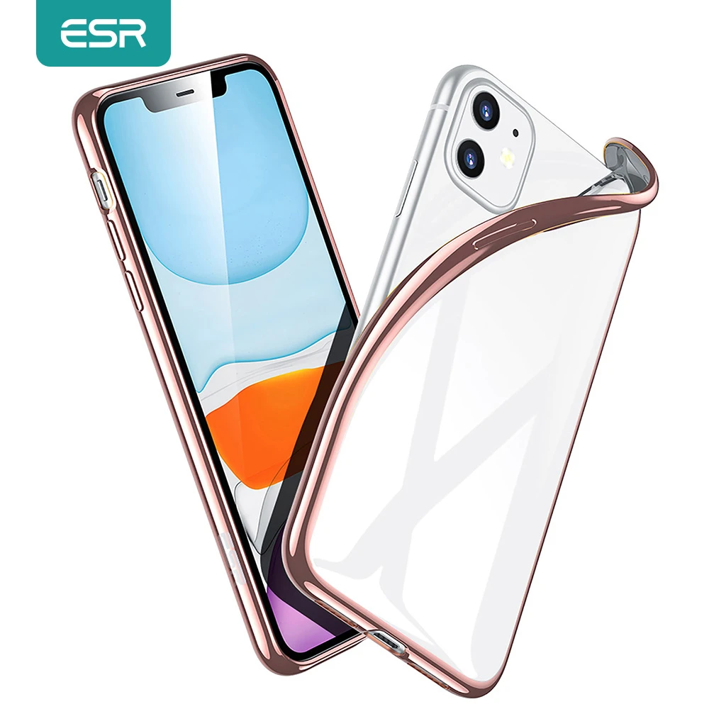 ESR for iPhone 11 Case Clear Back Cover for iPhone 12 Pro XR XS Max Transparent TPU Back Cover Case for iPhone SE 2020 8 7 Plus