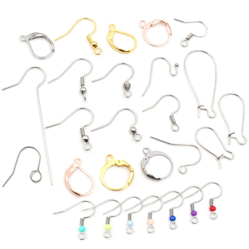 (Never Fade)  20x17mm 316 Stainless Steel DIY Earring Findings Clasps Hooks Jewelry Making Accessories Earwire