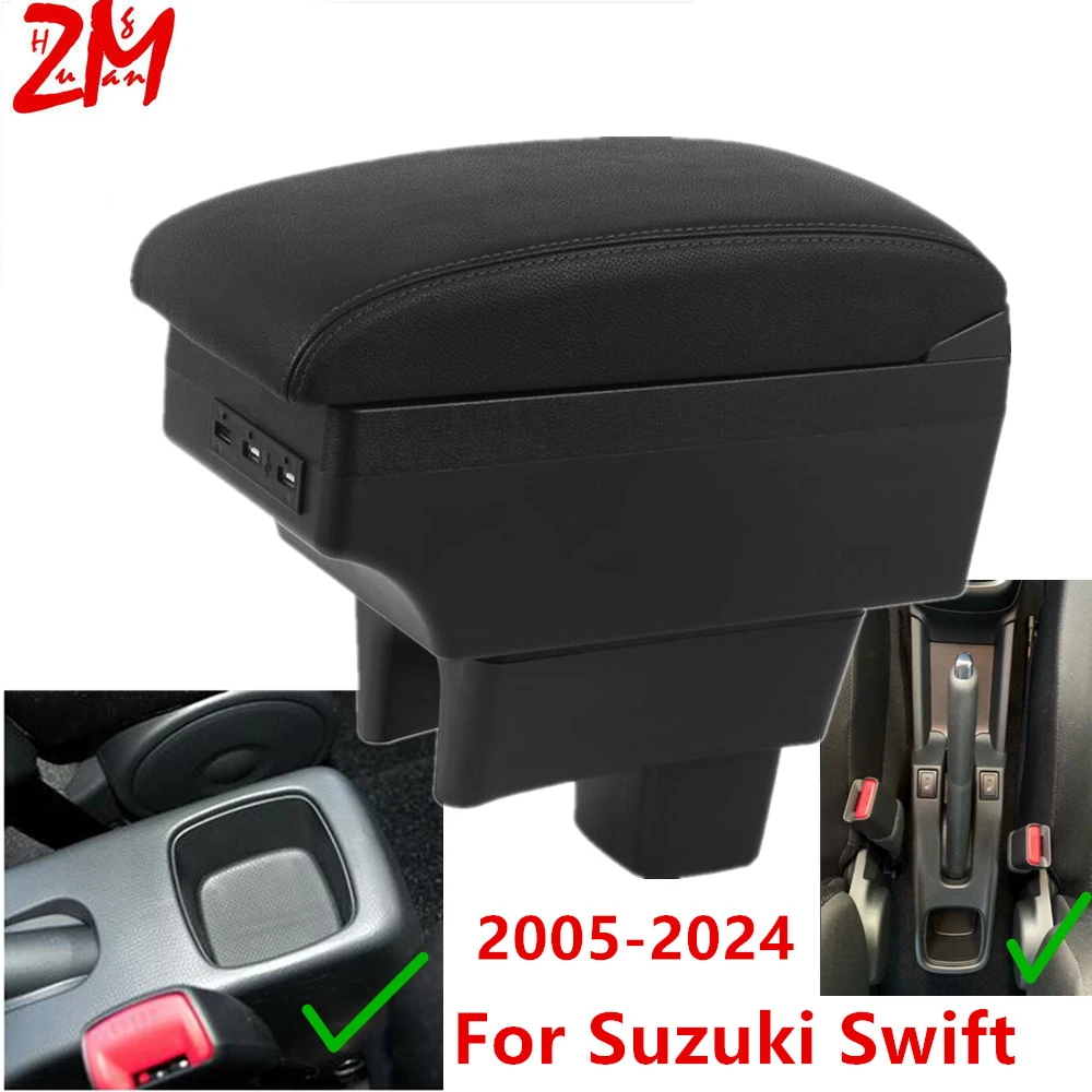 For Suzuki Swift Armrest Box For Suzuki Swift 2005-2021 Car Armrest car accessories interior storage Box Retrofit parts