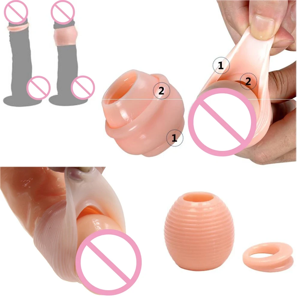 Sex Penis Cock Ring Silicone Sex Product for Men Foreskin Ring Protection Rings Penis Sleeve Delay Lasting Penis Rings Sex Shop