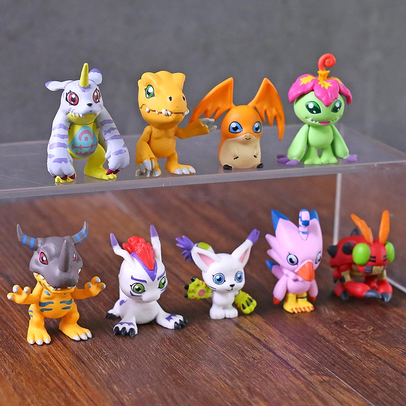 Digimon Adventure Agumon Gabumon Palmon Gomamon Patamon Tailmon  Figures Decoration Toys Dolls 9pcs/set