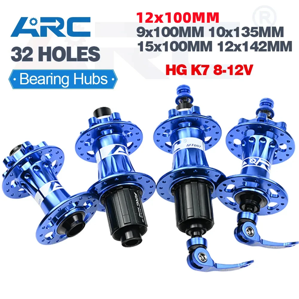 ARC Hub 4 Bearings J-BEND MTB Mountain Bike Hub 32 Holes Aluminum Hub 4 Pawls 48 Clicks Disc Brake Bicycle Hubs Shimano 8-11 V