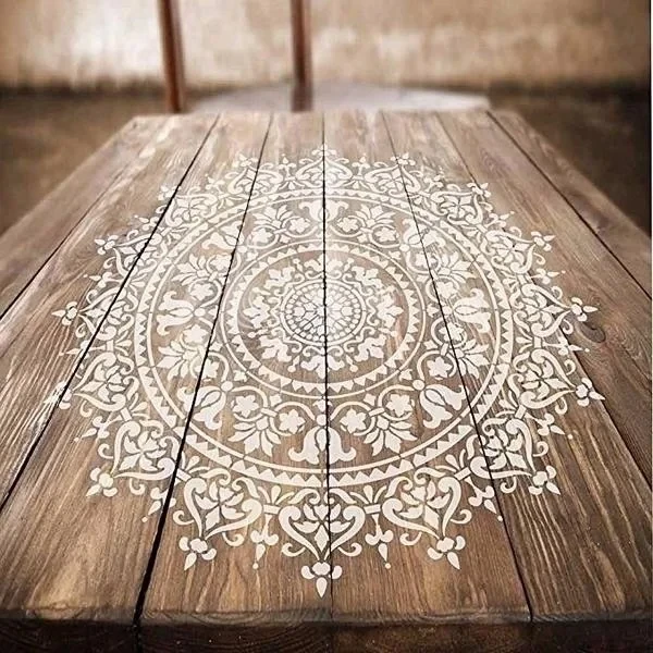 30 * 30cm size diy craft mandala mold for painting stencils stamped photo album embossed paper card on wood, fabric, wall