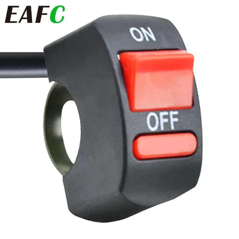 EAFC Universal Motorcycle Handlebar Flameout Switch ON OFF Button for Moto Motor ATV Bike DC12V/10A Black