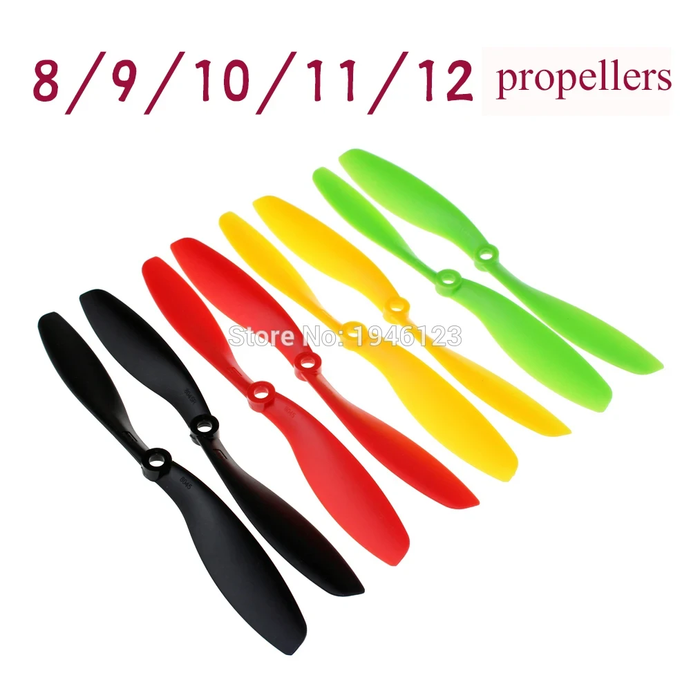 5 Pairs/10pcs FT 8x4.5 8045/9x4.7 9047/ 11x4.7 1147/12x4.5 1245 CW CCW Propeller Props For RC FPV Multi-Copter QuadCopter