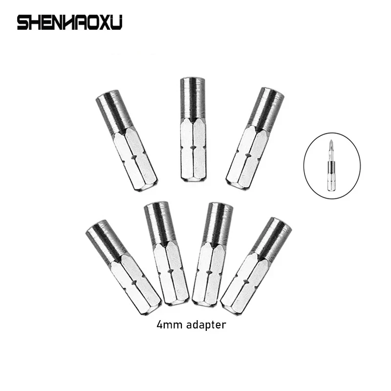 4mm Adapter 8~16pcs Slotted Phillips CR-V Precision Bits Set  Screwdriver Repair Mobile Phone Camera Computer Bit PH000-1 SL1-3