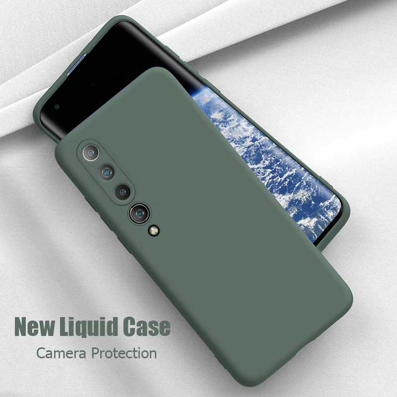 For Xiaomi Mi 10 Pro Case Liquid Silicone Soft Matte Cover For Xiaomi Mi 10 Pro Mi10 Pro 5G Mi Note 10 Pro Mi 9 SE Phone Cases