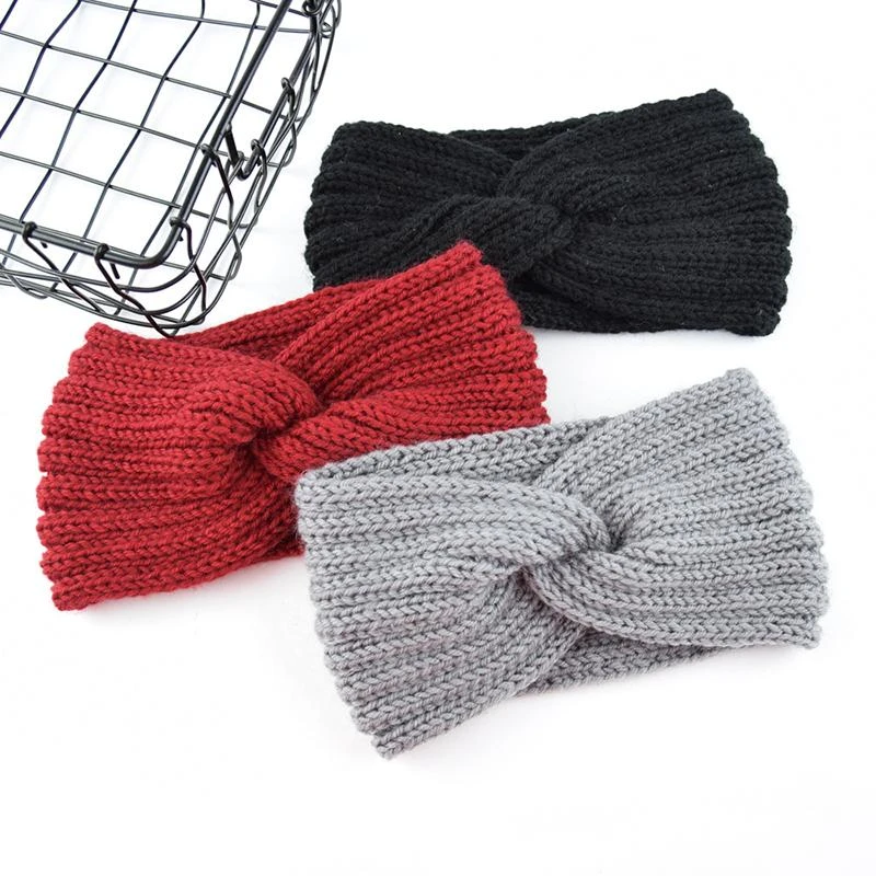 2020 Spring Warm Headband Woolen Knitting Headbands Wool Knitted Elastic Headband Head Wrap Girls Bohemian Hairband Accessories