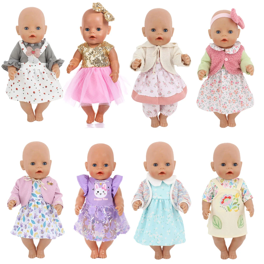 New Fashion Dress Wear For 43cm  Baby Doll 17 Inch Born Babies Dolls Clothes And Accessories, Balloon not included