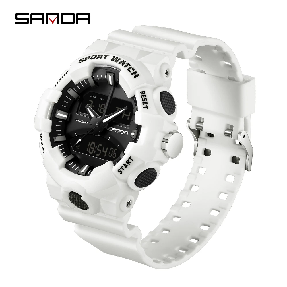SANDA Sports Men's Watches Top Brand Luxury Military Quartz Watch Men Waterproof S Shock Wristwatches relogio masculino 780
