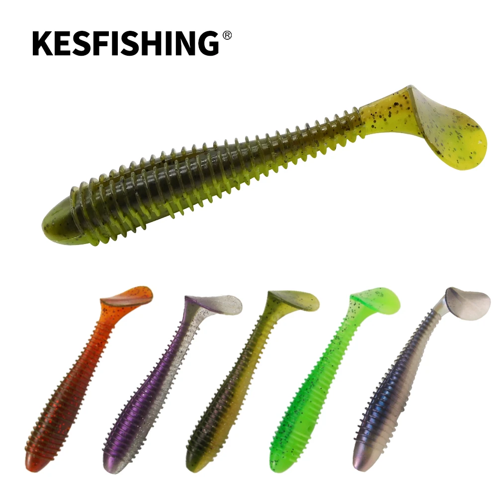 KESFISHING Lure Shad Swimbait Vibro Fat 65mm 100mm 125mm Soft Lure For Fishing Leurre Souple Perfect Bait Jig Pesca