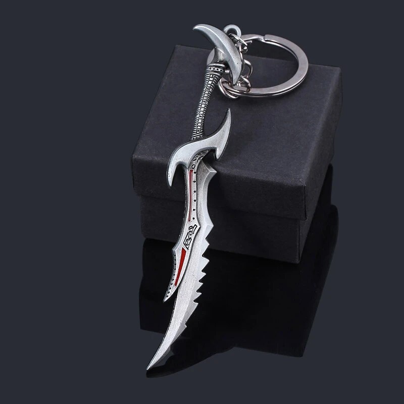 SG Game Chaveiro The Elder Scrolls Daedric Sword Keychain Dinosaur Dragon Coin Logo Keyring For Men Souvenir Jewelry Gift