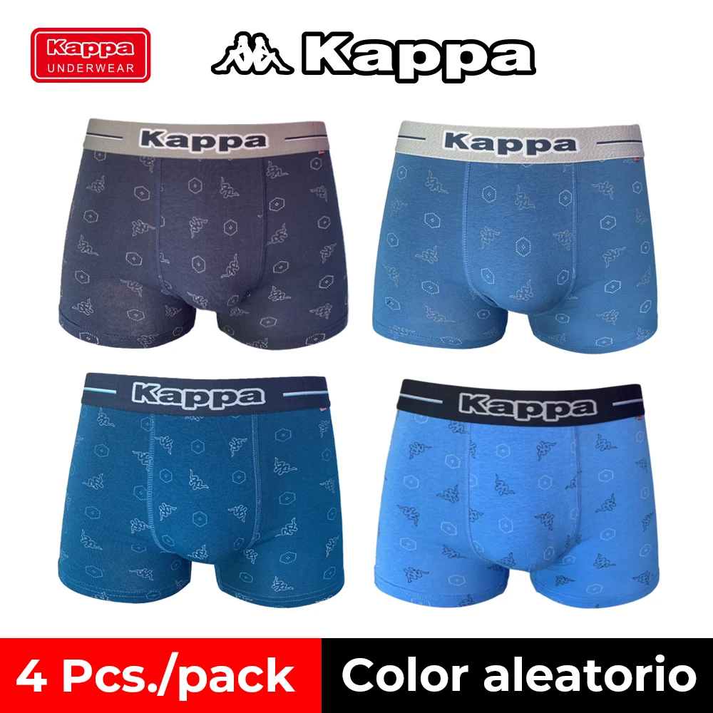 KAPPA calzoncillos tipo bóxer fabricados en algodón pack de 4 unidades en varios colores para hombre cómodo