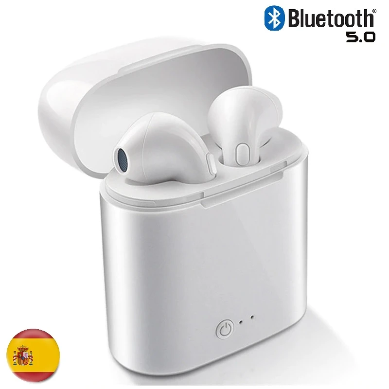 Wireless Mini Sport Bluetooth 5.0 Headset Compatible with All Universal Phones White