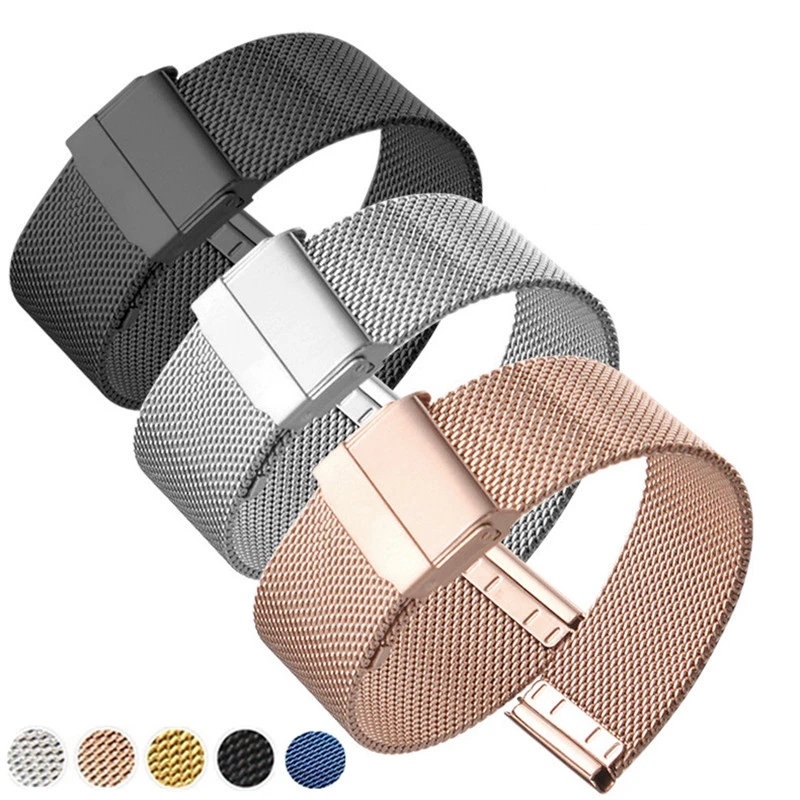 22MM 20MM Metal Strap For Samsung Gear Sport S2 S3 Band for Amazfit gtr Strap for Huawei GT 2 Galaxy Watch Active 2 3 42 46mm