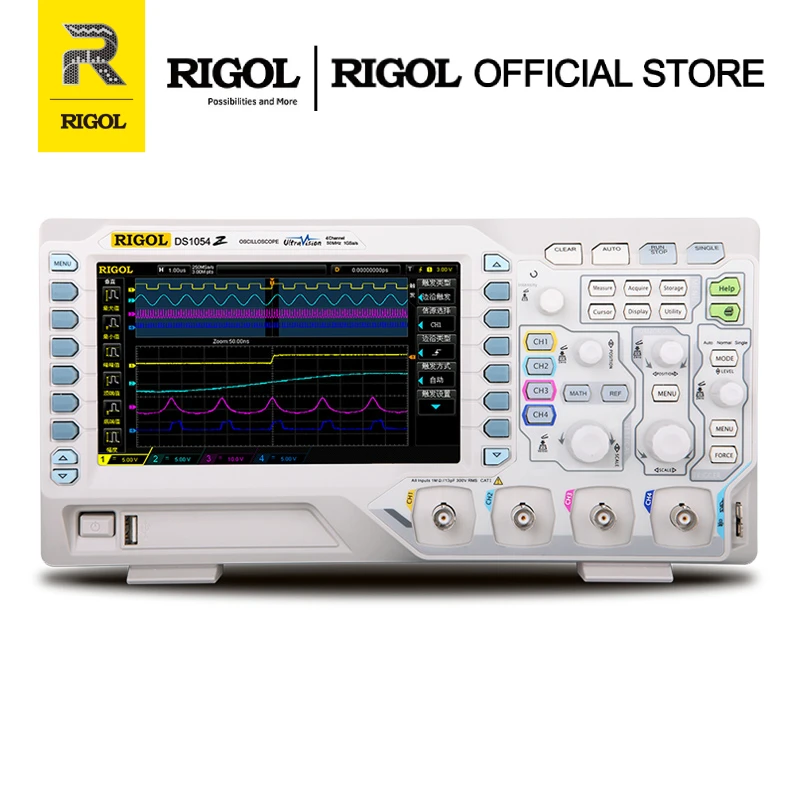 【Ships From Russian】RIGOL DS1054Z 50MHz Digital Oscilloscope 4 Analog Channels