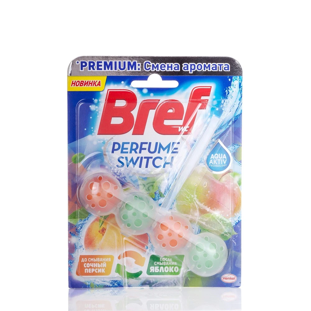 Toilet block bref perfume switch juicy peach-Apple, 50g toilet cleaner toilet bowl cleaning for cleaning the toilet Toilet balls tablets for toilet bowl toilet block Household cleaning products