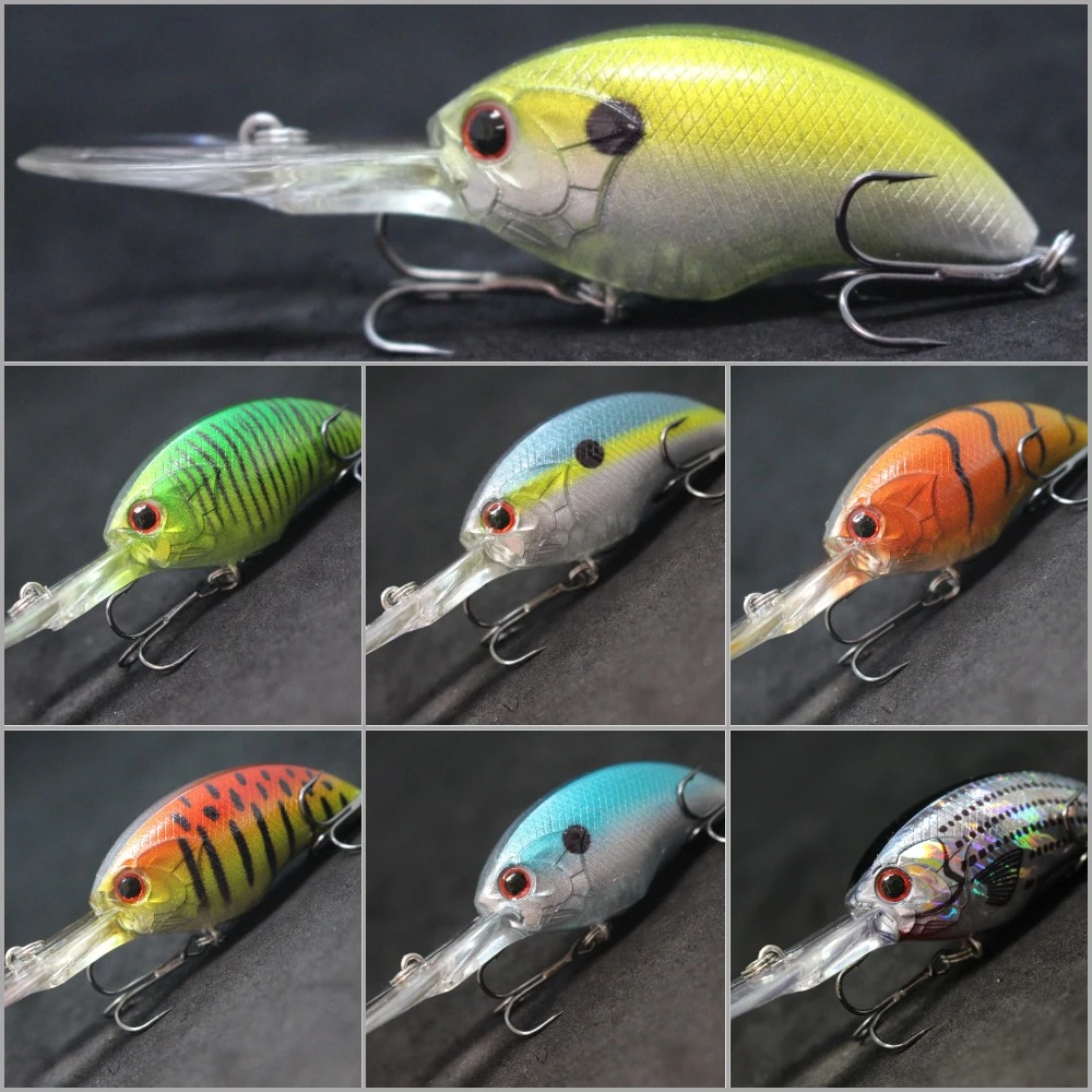 wLure 11g 8.5cm Deep Water Diver Tight Floating Crankbait High Reflection Fishing Lures C733