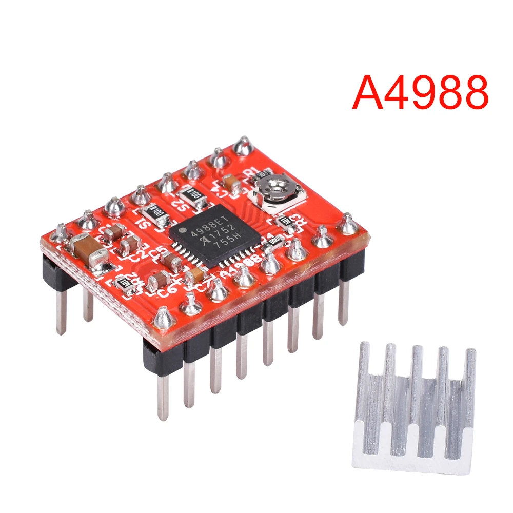 5PCS 3D Printer Parts Reprap A4988 Stepper Motor Driver Module With HeatSink Stepstick Like DRV8825 Compatible With Ramps 1.4