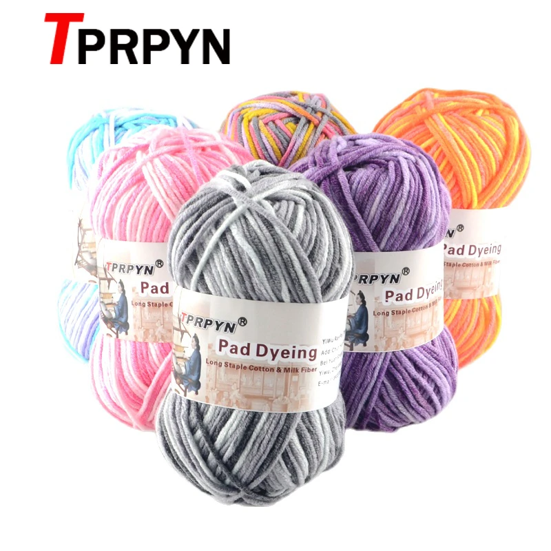 TPRPYN 1Pc=50g 90M Milk Cotton Yarn Baby Wool Yarn For Knitting Children Hand Knitted Yarn Knit Blanket Crochet Yarn Threads