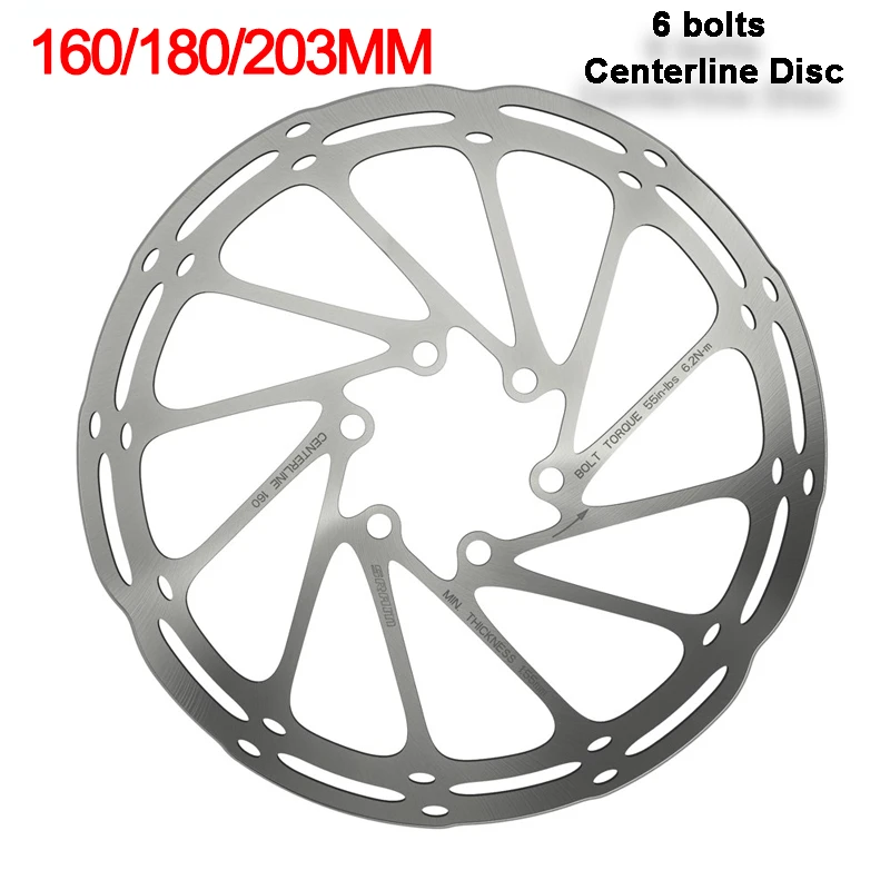 Sram bike Disc Brake Rotor Centerline 160mm 180mm 203mm Stainless Steel Hydraulic Brake Disc Rotors for mountain MTB Road bike