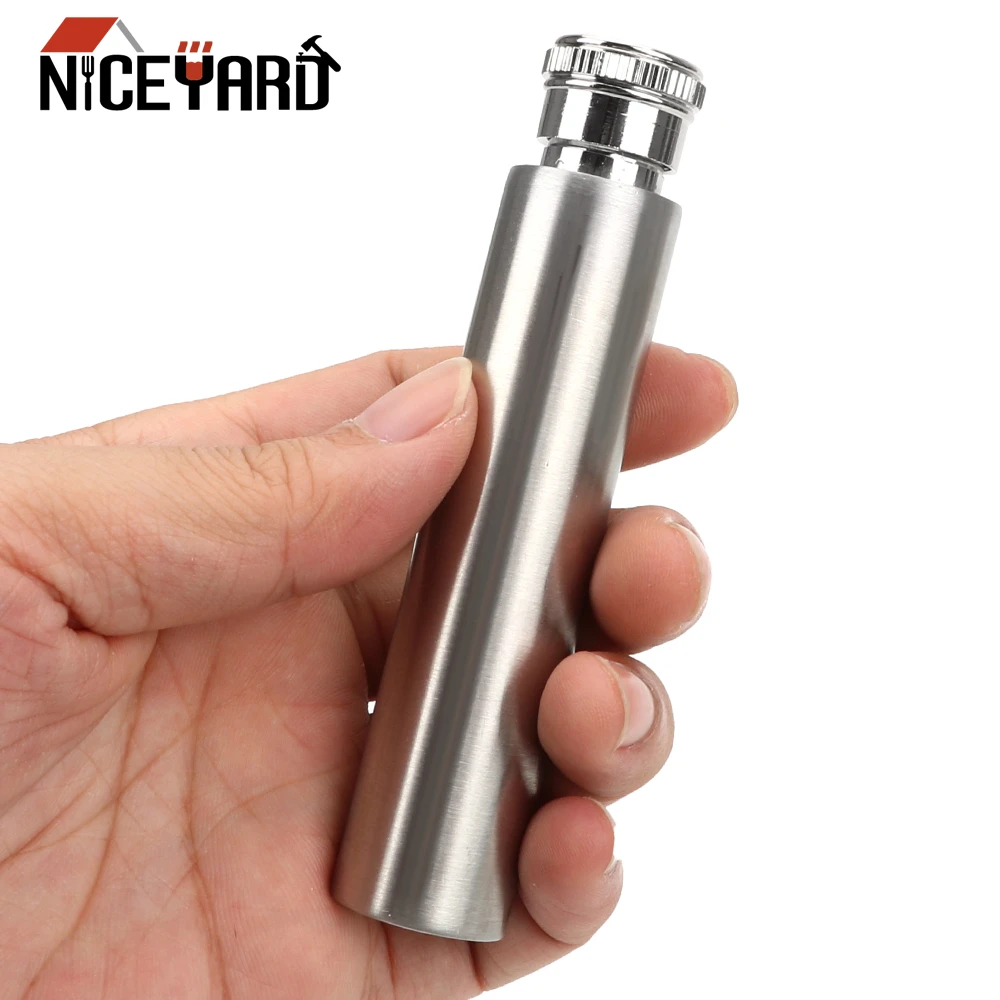 1 oz/1.5 oz Drinker Alcohol Bottle Wine Whisky Bottle Hip Flask Tubular Wine Pot Polished Round Bottom Stainless Steel Drinkware