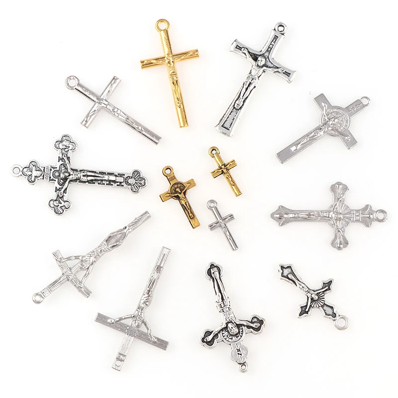 Religious Charms Cross One hole Necklace Link Charm Pendants Center Accessories DIY Jewelry accessories