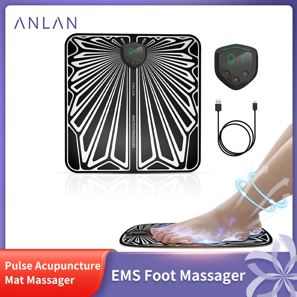 ANLAN EMS Foot Massager Health Care Mat Massageador Pulse Acupuncture Relaxation Terapia Fisica  Stress Relief